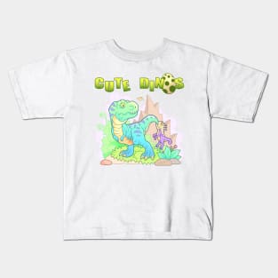 cartoon cute dinosaurs Kids T-Shirt